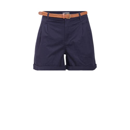 Cache Cache high waist regular fit korte broek donkerblauw afbeelding