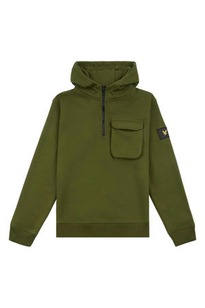 hoodie met logo olijfgroen