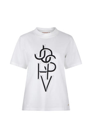 T-shirt Dorie Graphic met logo wit