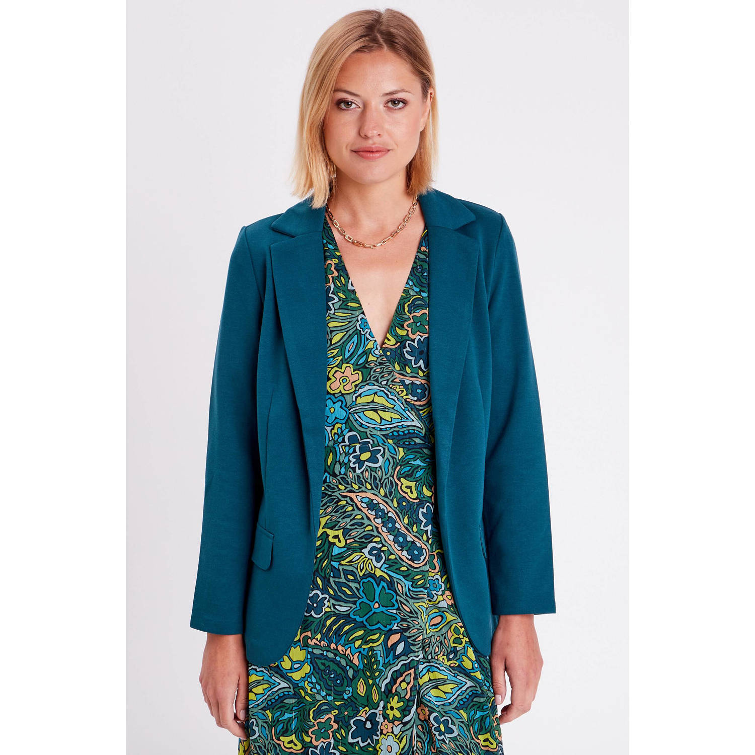 Cache rechtvallende blazer deep teal