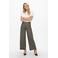 JDY geruite cropped wide leg pantalon JDYGEGGO grijs/zwart