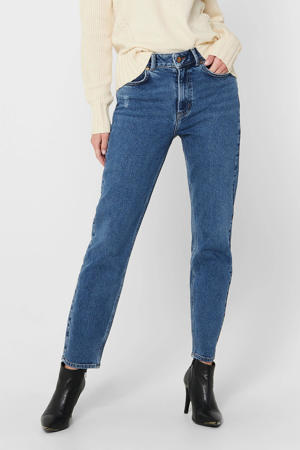 cropped high waist straight fit jeans JDYKAJA  medium blue denim