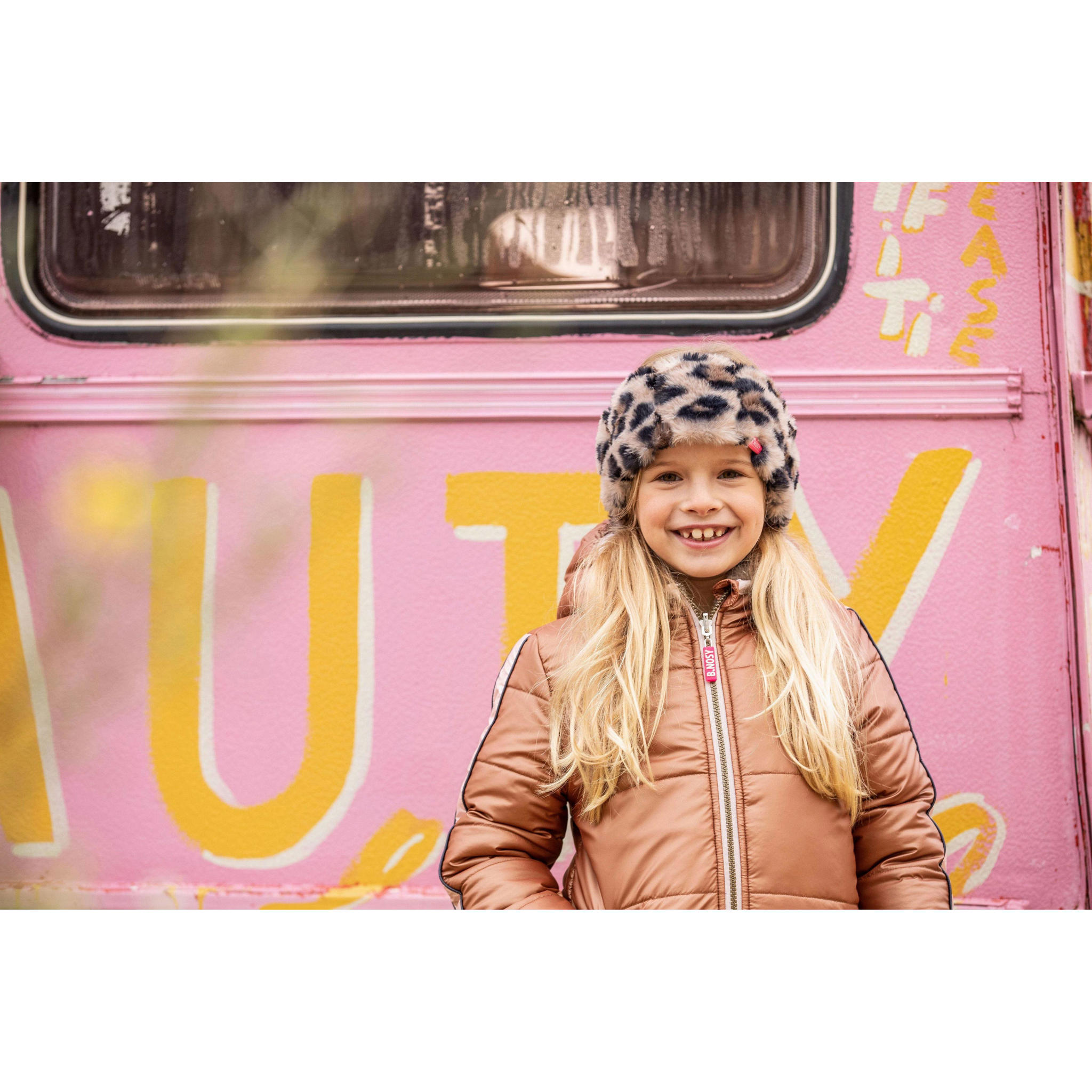 B.Nosy reversible imitatiebont winterjas bruin/beige/camel wehkamp