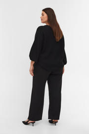 thumbnail: Zizzi high waist wide leg legging zwart