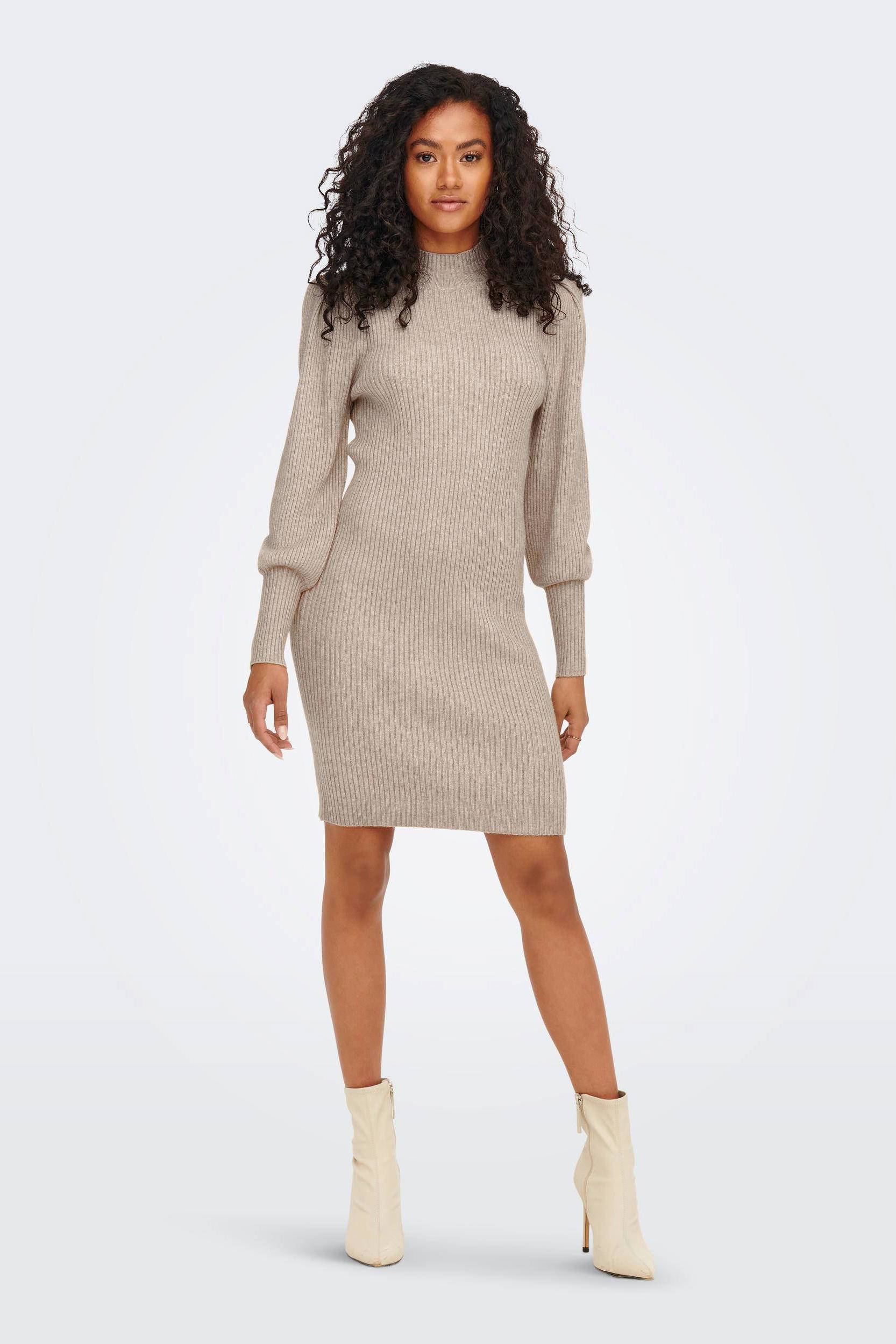 Mode Jurken Sweaterjurken Esprit Sweaterjurk bruin casual uitstraling 