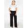 YOEK wide leg broek van travelstof DOLCE zwart