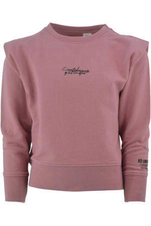 sweater Joëlle met tekst roze