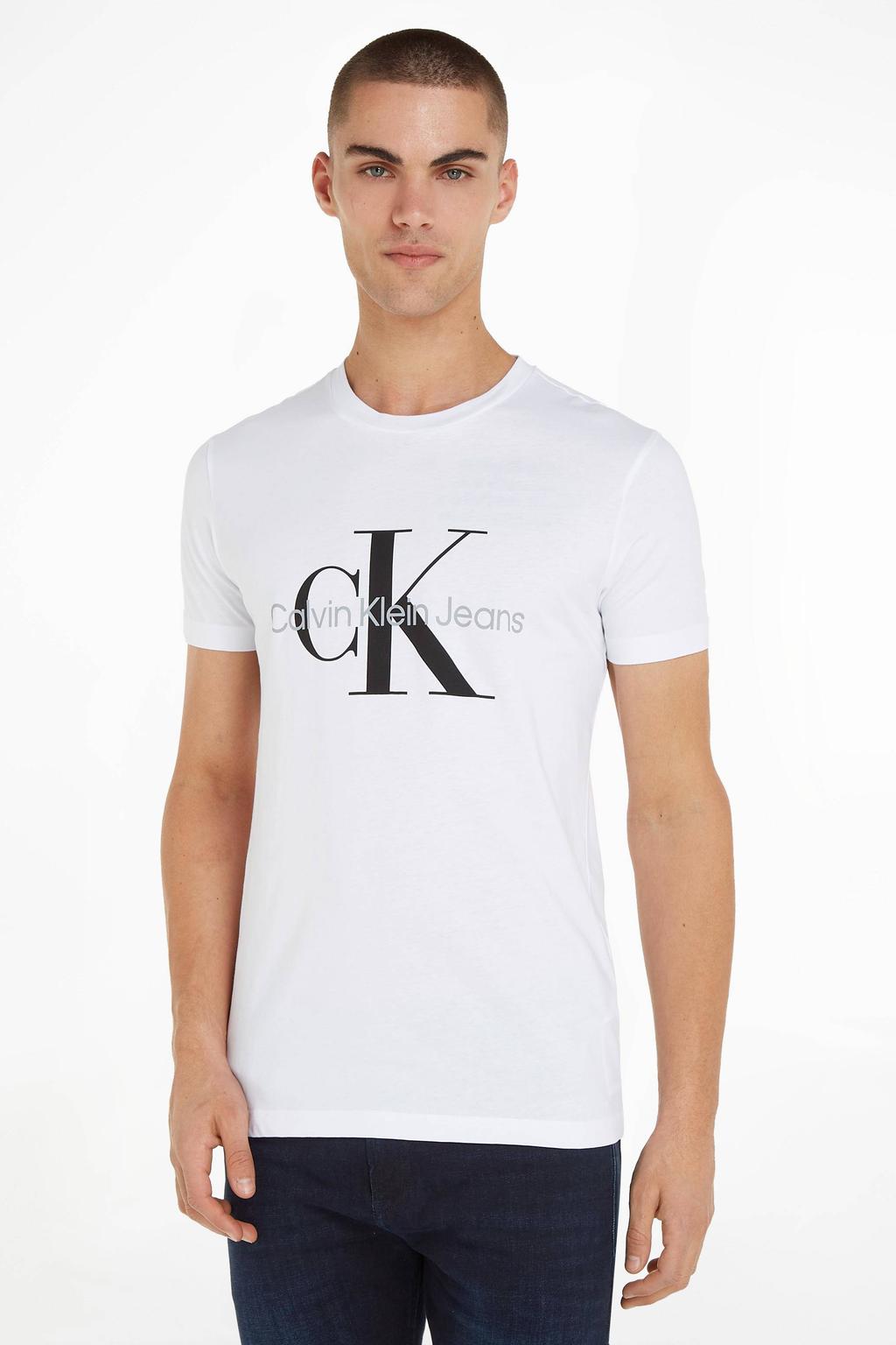 CALVIN KLEIN JEANS T-shirt met logo bright white