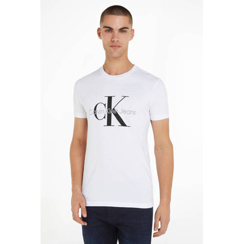 CALVIN KLEIN JEANS T-shirt met logo bright white afbeelding