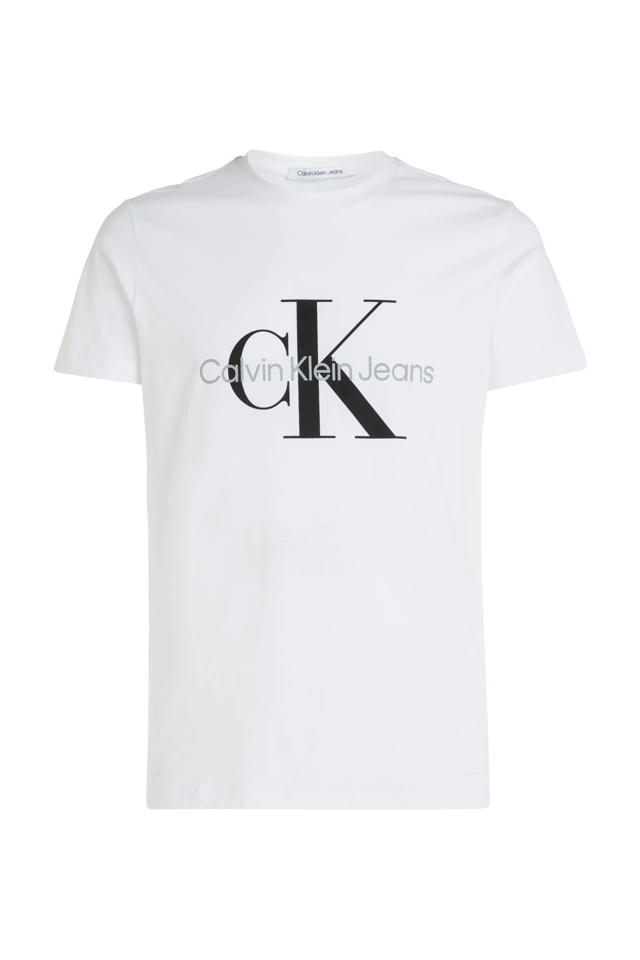 ik ben trots Resultaat Aanvulling CALVIN KLEIN JEANS T-shirt met logo bright white | wehkamp