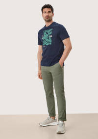 s.Oliver T-shirt met printopdruk blauwzwart