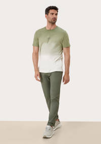 s.Oliver dip-dye regular fit T-shirt kaki