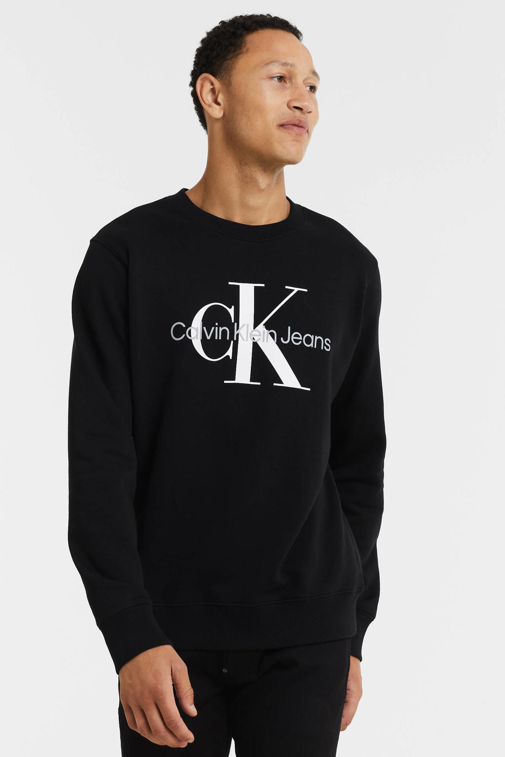 CALVIN KLEIN JEANS sweater Iconic met logo black