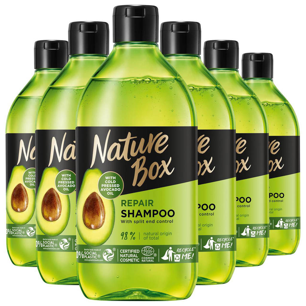 Nature Box Avocado Shampoo Repair - 6 x 385 ml - voordeelverpakking
