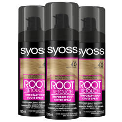 Syoss Root retoucher uitgroeispray Middenblond - 3 stuks - voordeelverpakking met grote korting