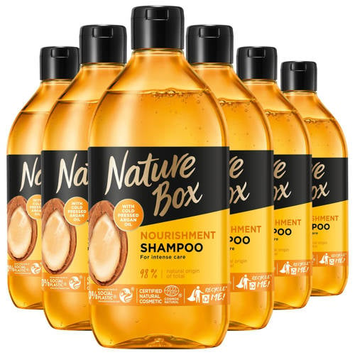 Nature Box Argan Shampoo - 6 x 385 ml - voordeelverpakking