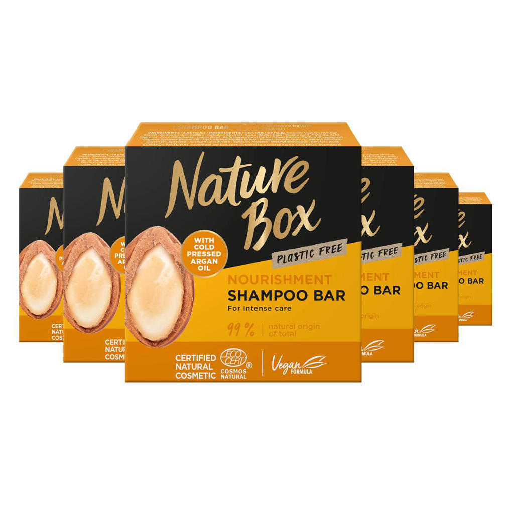 Nature Box Shampoo Bar Argan - 6 x 85 gr - voordeelverpakking