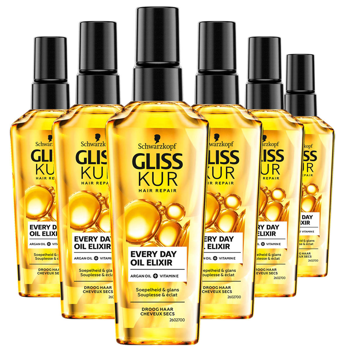 Gliss Kur Ultimate Oil Elixir Express Repair Spülung Gliss Kur Every Day Oil Elixir Ultimate Repair - 6 x 75 ml