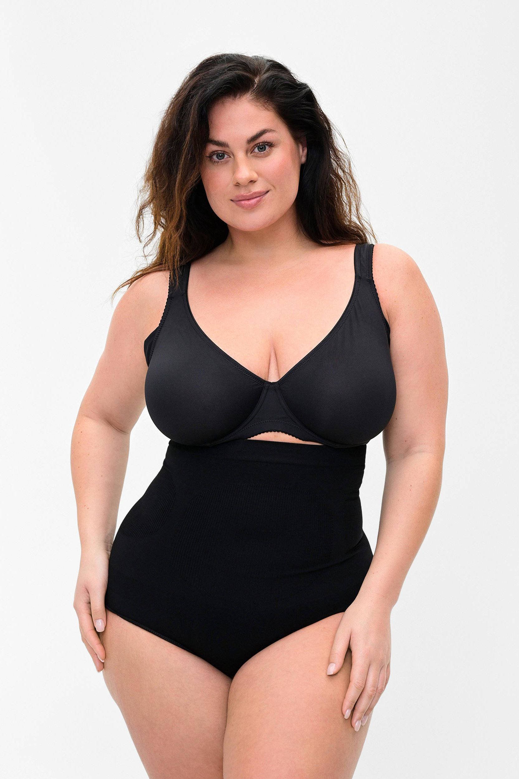 Zizzi high waist corrigerende slip zwart wehkamp