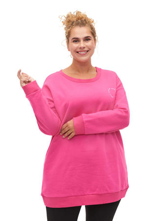 Plus Size sportsweater roze