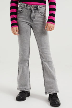 flared jeans light grey denim