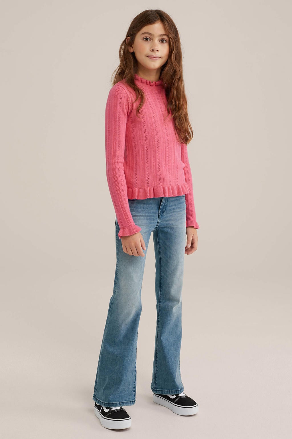 WE Fashion Blue Ridge flared jeans mid blue