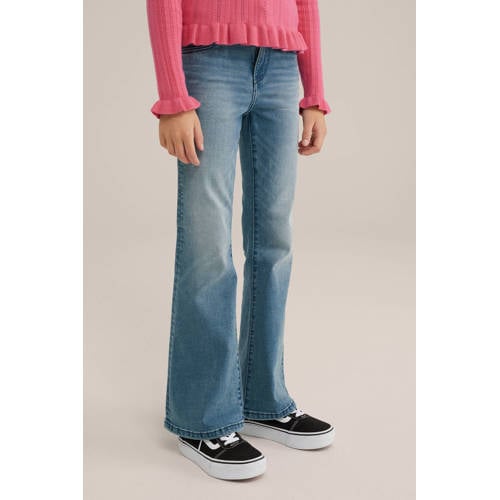 WE Fashion Blue Ridge flared jeans mid blue afbeelding