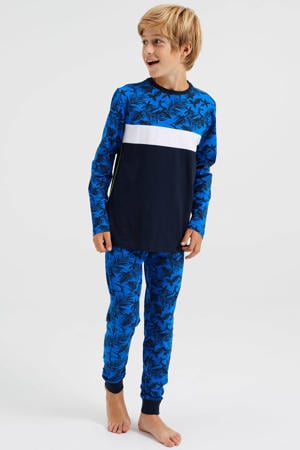   pyjama blauw/zwart/wit