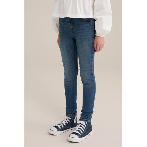 WE Fashion Blue Ridge super skinny jeans dark blue denim afbeelding