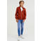 WE Fashion sweatvest met tekst bruin