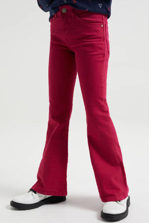 flared jeans donkerrood