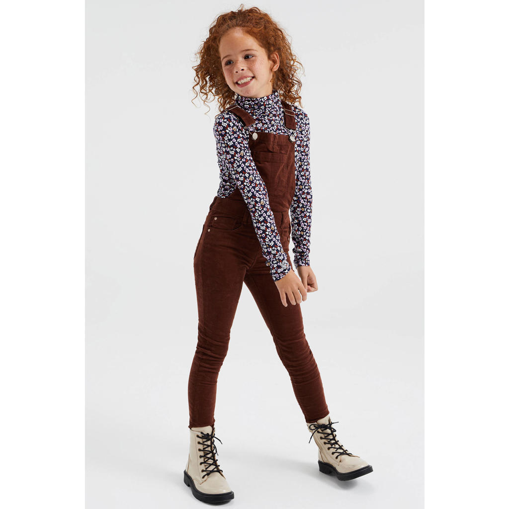 WE Fashion Blue Ridge corduroy tuinbroek bruin wehkamp