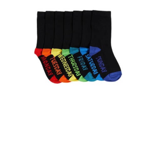 WE Fashion sokken - set van 7 zwart