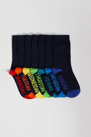 sokken - set van 7 donkerblauw