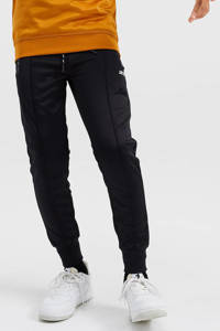WE Fashion Salty Dog regular fit joggingbroek van gerecycled polyester zwart