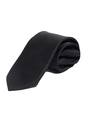 stropdas met textuur zwart
