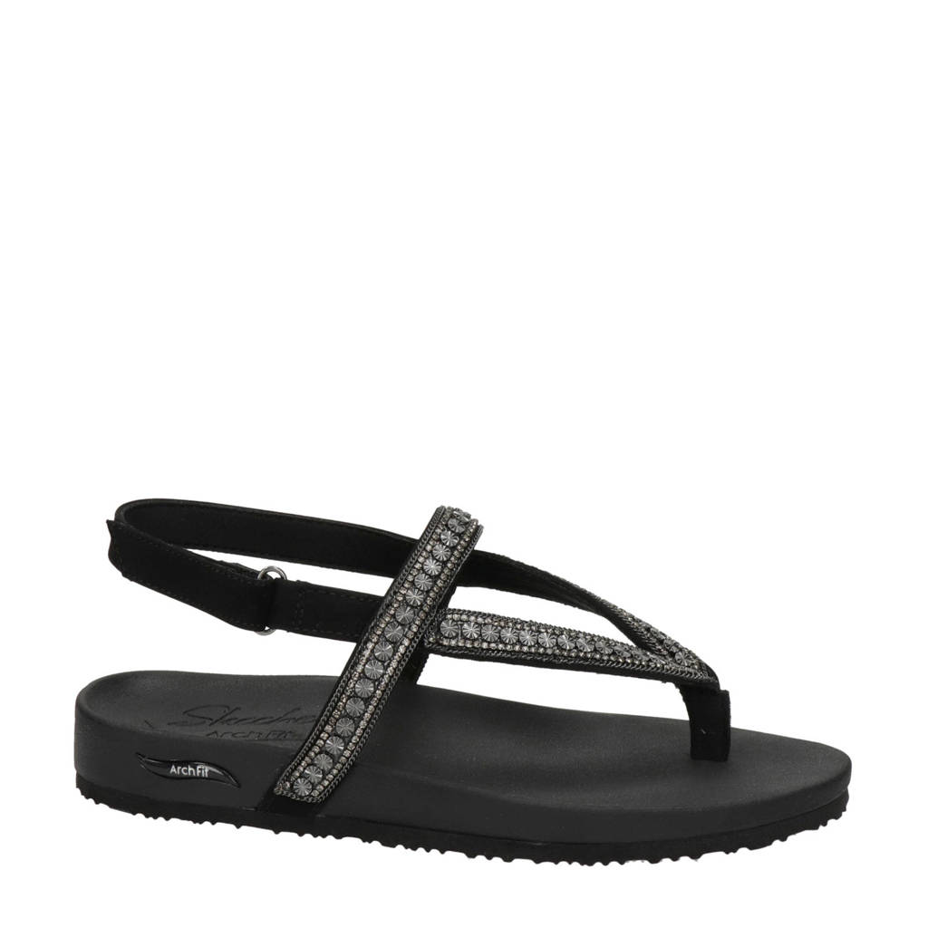 Skechers Arch Fit  sandalen met studs zwart