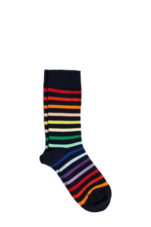 sokken met strepen zwart
