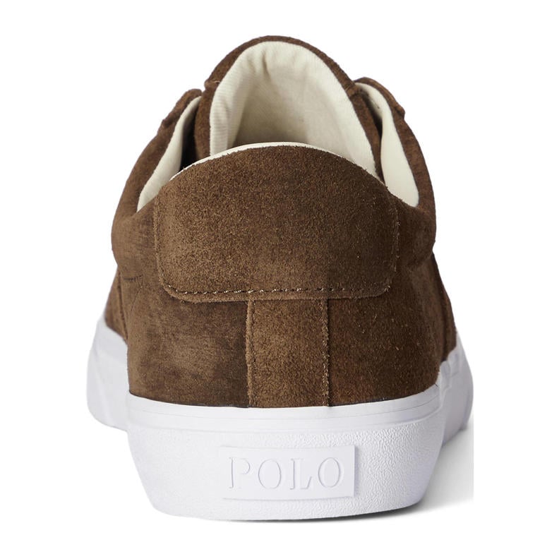 POLO Ralph Lauren Sayer suède sneakers bruin | wehkamp