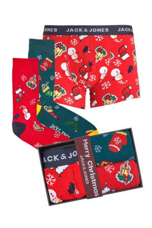 giftbox boxershort + 2 paar sokken JACTOM met kerst print