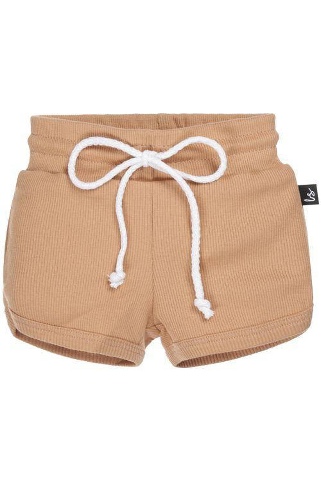 Babystyling regular fit sweatshort lichtbruin