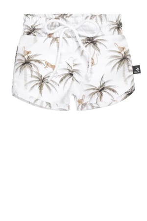 zwemshort wit/bruin