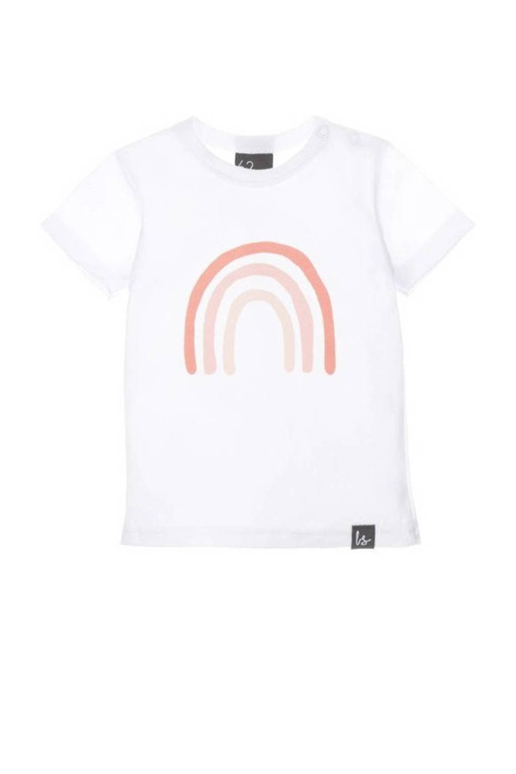 Babystyling baby T-shirt met printopdruk wit