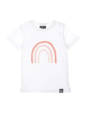 baby T-shirt met printopdruk wit