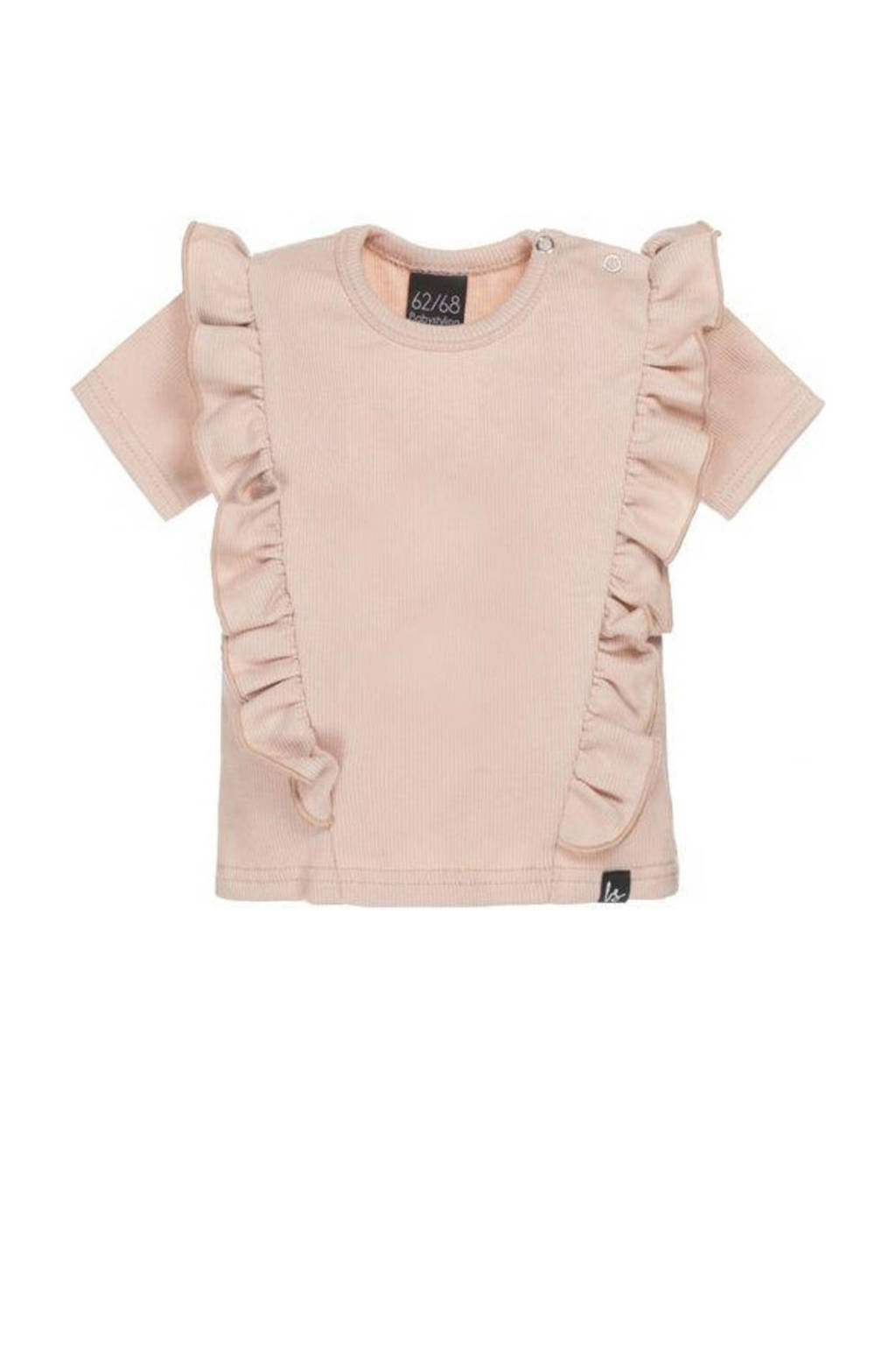 Babystyling T-shirt met ruches lichtroze