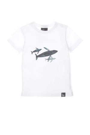 baby T-shirt met dierenprint wit