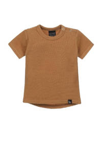 Babystyling T-shirt met textuur bruin