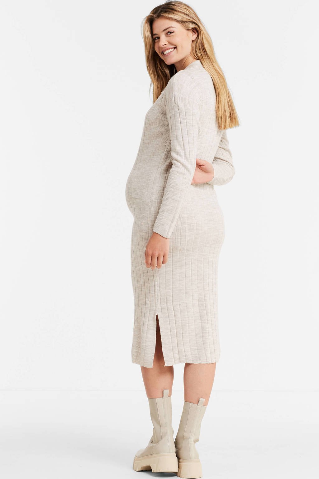 Supermom gebreide zwangerschapsjurk Avery wit wehkamp