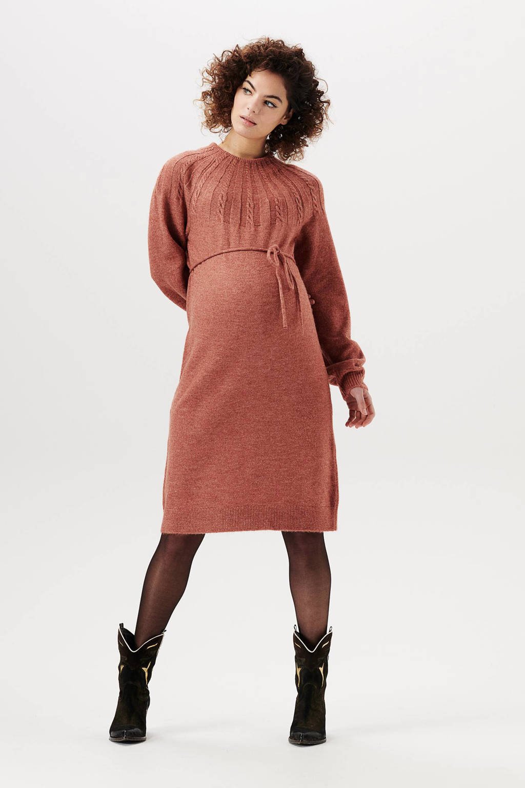 Supermom zwangerschapsjurk Cordale bruin wehkamp - Main Image