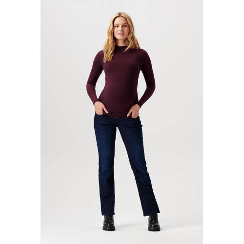 Noppies zwangerschaps- en voedingslongsleeve Sebring donkerrood
